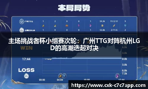 主场挑战者杯小组赛次轮：广州TTG对阵杭州LGD的高潮迭起对决